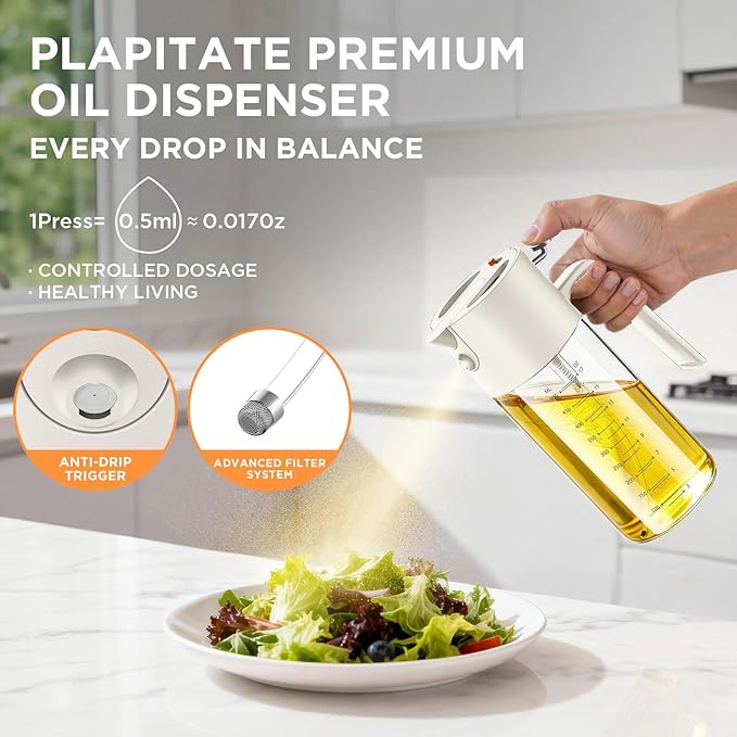 PLAPITATE 17oz/500ml Premium Olive Oil Sprayer - Image 2