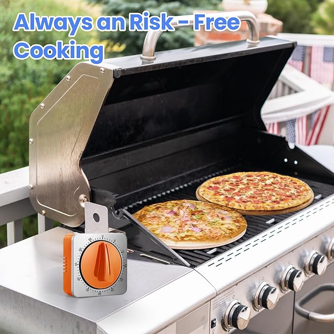 Orange Kitchen Timers for Cooking, Chef Cooking Timer Clock - Image 6
