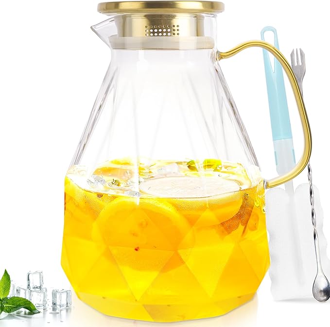 Yirilan Glass Pitcher, 3 Liter Water Carafe by Yirilan