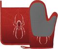 Halloween Spider Web Oven Mitts and Pot Holders Sets Silicone Heat Resistant by Unknown