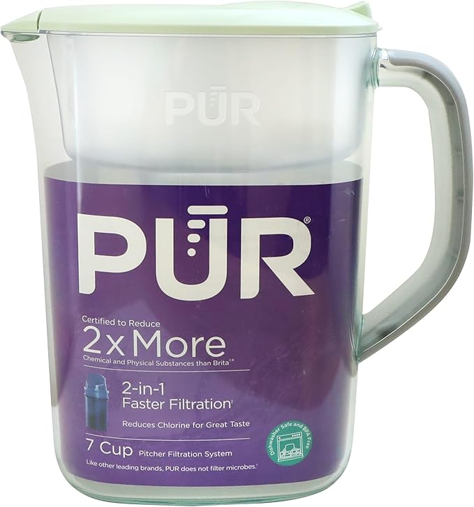 PUR 7-Cup Water Pitcher, 1 Genuine Filter, Great-tasting Water, Dishwasher Safe by PUR
