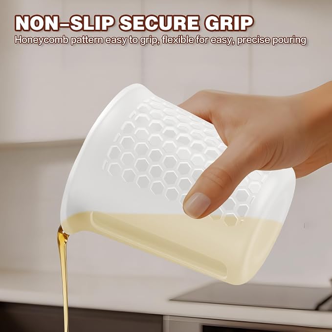 Silicone Measuring Cups 4-Pack Set, Reusable Silicone Cup - Image 8