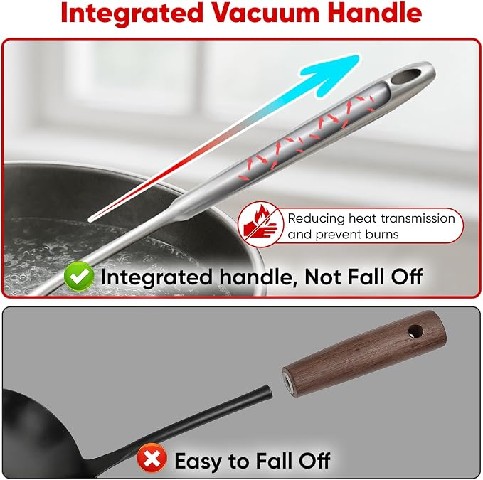 Newness 304 Stainless Steel Spaghetti Server and Spaghetti Tong, Pasta Spoon - Image 7