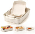 Ceramic Baking Dish Set of 3, Casserole Dishes by Jemirry