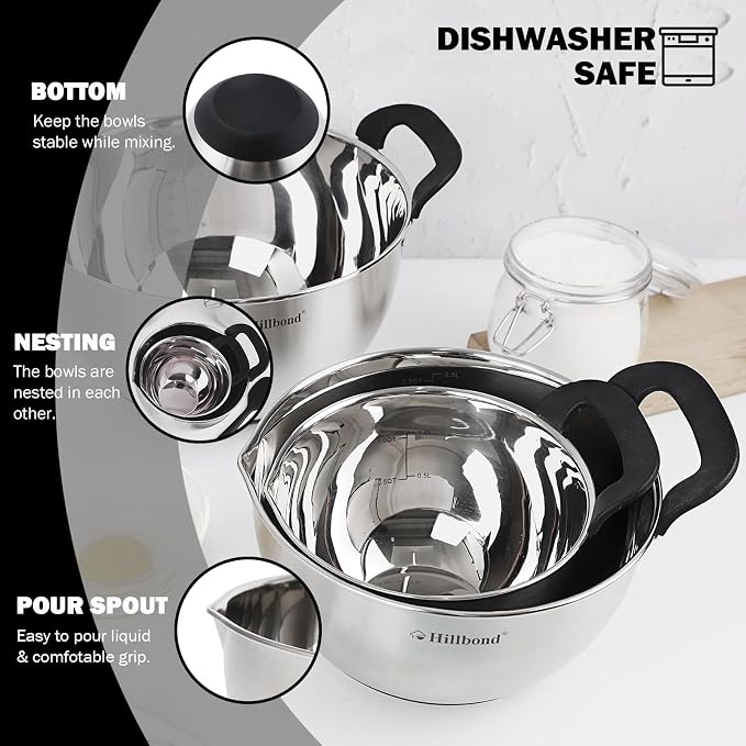 Hillbond Stainless Steel Bowls - Image 3