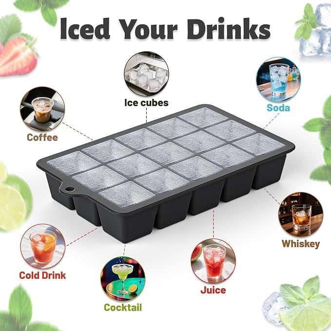 Silicone Ice Cube Tray 3 Pack - Image 7