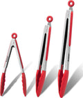Anaeat Non-Stick Silicone Locking Tong Set of 3 by Anaeat