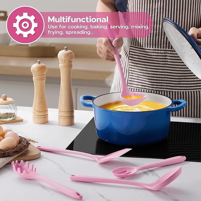 Onader Silicone Cooking Utensils Set, 10 Pieces Kitchen Utensils Set - Image 8