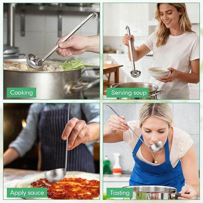 Cunhill 5 Pcs Soup Ladles Stainless Steel Serving Ladles - Image 7