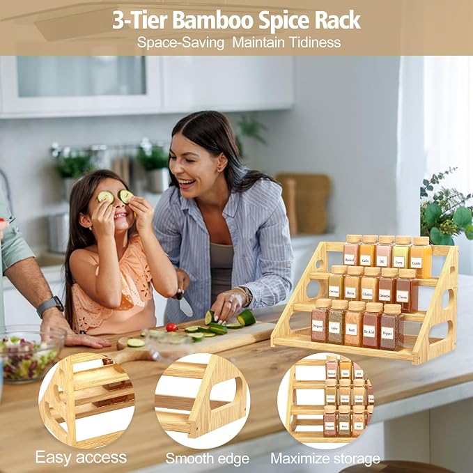 Spice Rack - Tiered Spice Rack Organization - Image 3