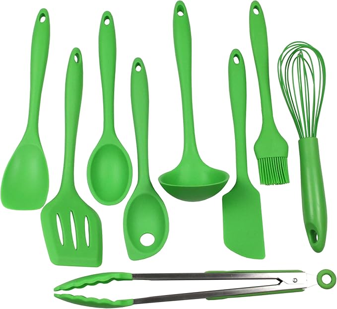 Chef Craft 9 Piece Green Premium Silicone Kitchen Tool Set by ChefCraft