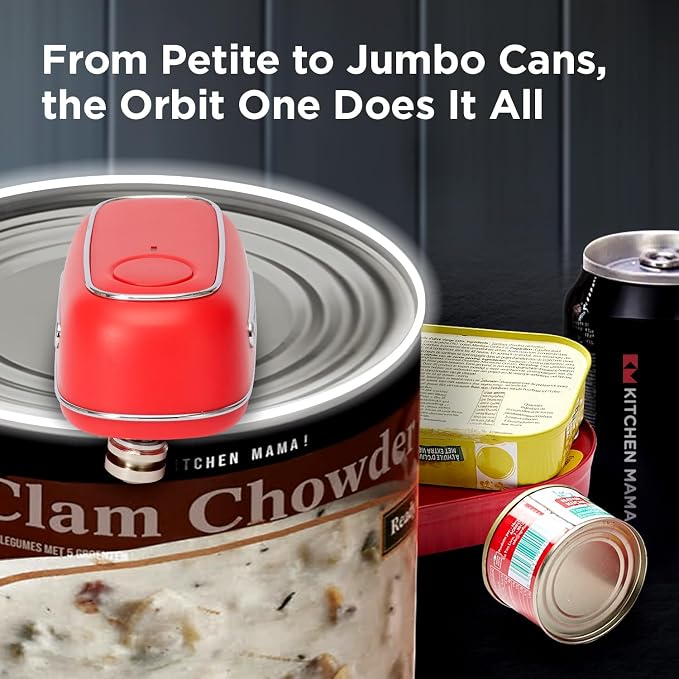 Kitchen Mama Orbit One Rechargeable Electric Can Opener: Hands-free, USB-C - Image 4
