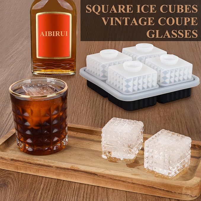 2-Inch Whiskey Ice Cubes Mold, 2 Pack Silicone Ice Cube Trays - Image 7