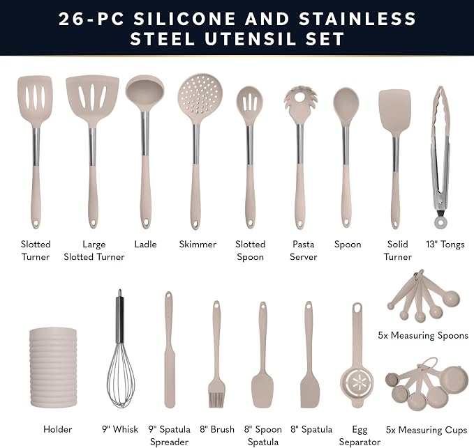 Home Hero Silicone Kitchen Utensils Set - Image 2