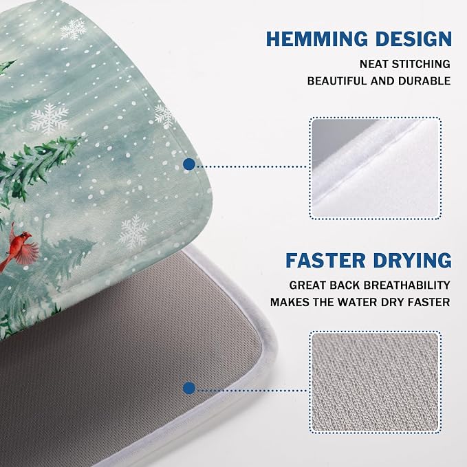Winter Pines Tree Dish Drying Mats - Image 4
