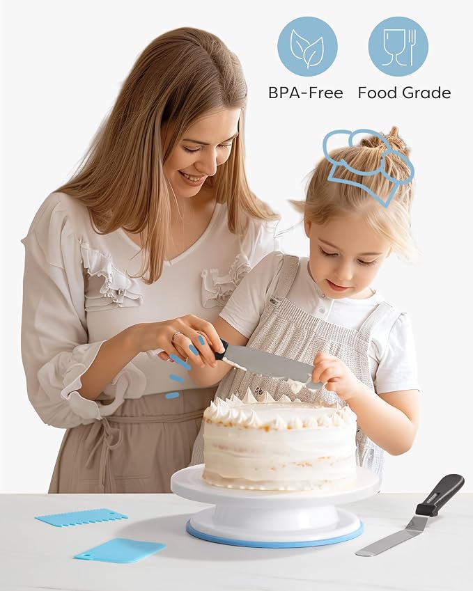 Kootek Cake Decorating Kit Baking Supplies Set Cake Turntable - Image 6