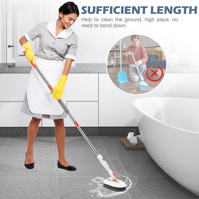 SetSail Tile Tub Scrubber Brush 3-in-1 Shower Scrubber - Image 7
