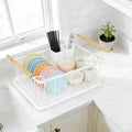 Dish Racks for Kitchen Counter, Thickened Metal Dish Drying Rack by FVELLIX