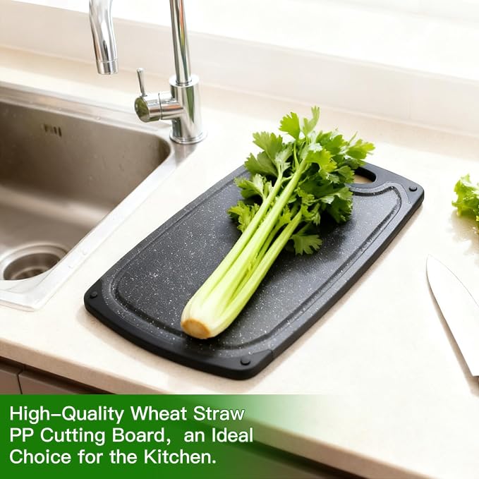 Cutting Boards Set, 15.7"×9.4" & 12.5"×7.7" Plastic Chopping Board Set - Image 7