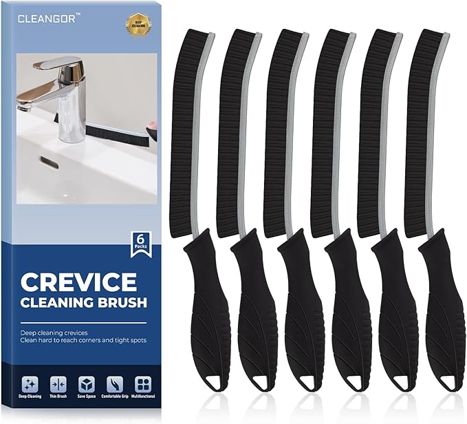 CLEANGOR Crevice Cleaning Brushes, Cleaner Scrub Brush Tool by Cleangor