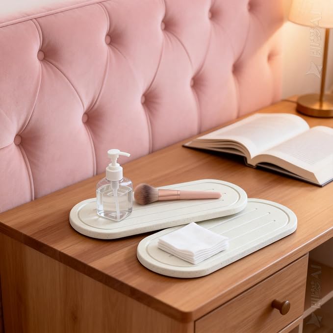 Razborci 2PCS Water Absorbing Stone Drying Tray Mat - Image 3
