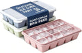 Silicone Ice Cube Trays with Lids 3-Pack, 15-Cavity Ice Tray Set by Larlary