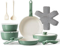 Redchef 16pcs Ceramic Pots and Pans Set Non Stick, Nonstick Ceramic Cookware Set by Redchef