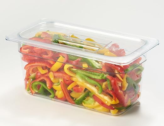 CURTA 6 Pack NSF Food Pan Cover, 1/3 Size Clear Polycarbonate Lid - Image 3