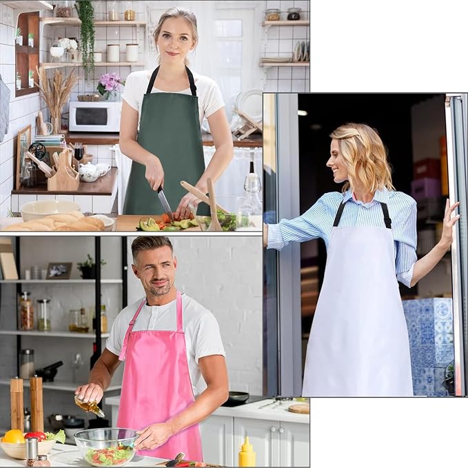 2 Pack Waterproof Rubber Vinyl Apron 40 Inch Chef Aprons - Image 7