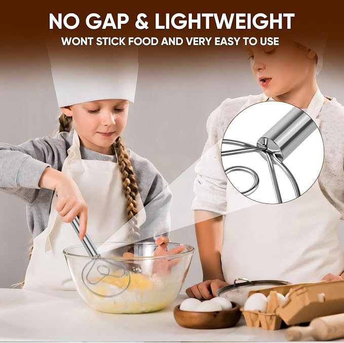 Maxjoy Danish Dough Whisk Stainless Steel Hook Dutch Style Bread Mixer - Image 6