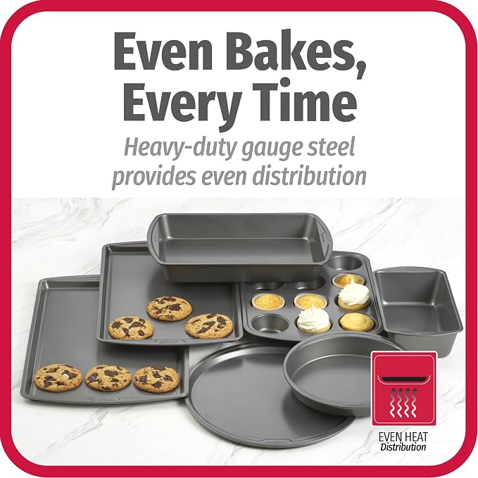 GoodCook Everyday 7-Piece Non-Stick Bakeware Set – 2 Cookie Sheet Pans - Image 5