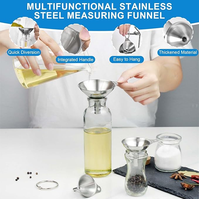 Measuring Cups and Spoons Set 35 Pcs, 11 Stainless Steel Nesting Measuring - Image 8