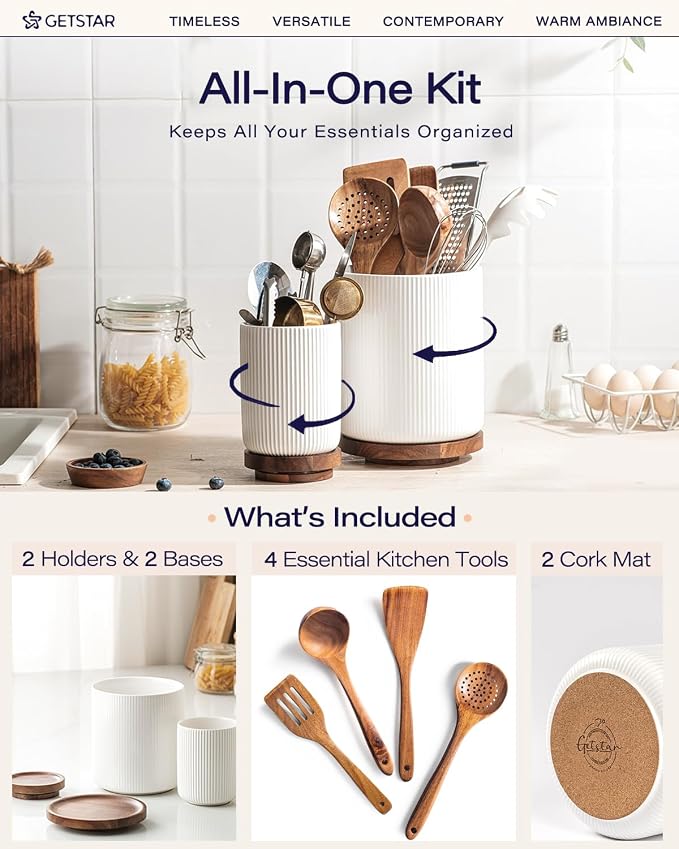 getstar Large Rotating Utensil Holder - Image 3
