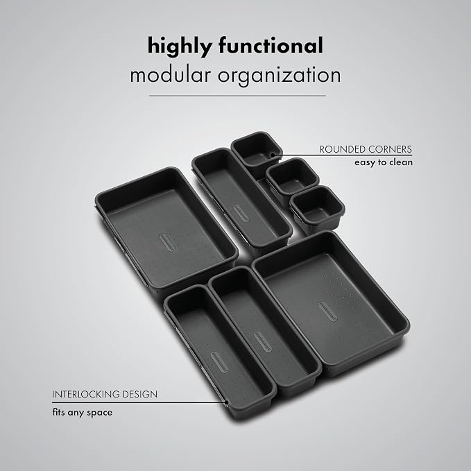 Madesmart 8-Piece Interlocking Bin Pack - Image 2