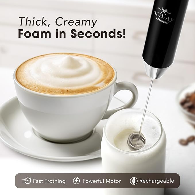 Zulay Kitchen Rechargeable Milk Frother Handheld - Image 2