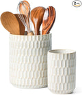 Utensil Holder, 7.5"+5.3" Ceramic Kitchen Utensil Holder by Artebake
