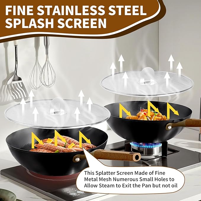 4-Pack Splatter Screens for Frying Pan - Image 4