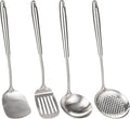 FJNATINH 4-Pieces 304 Stainless Steel Wok Spatula Set, Cooking Utensil Set by HOMEKITCHENTOOL