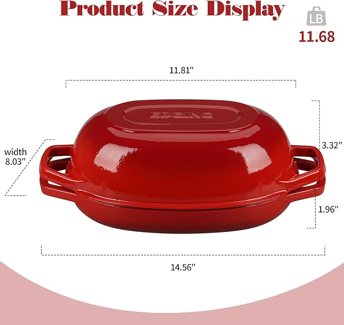 EDGING CASTING Enameled Cast Iron Oval Dutch Oven Pot - Image 2