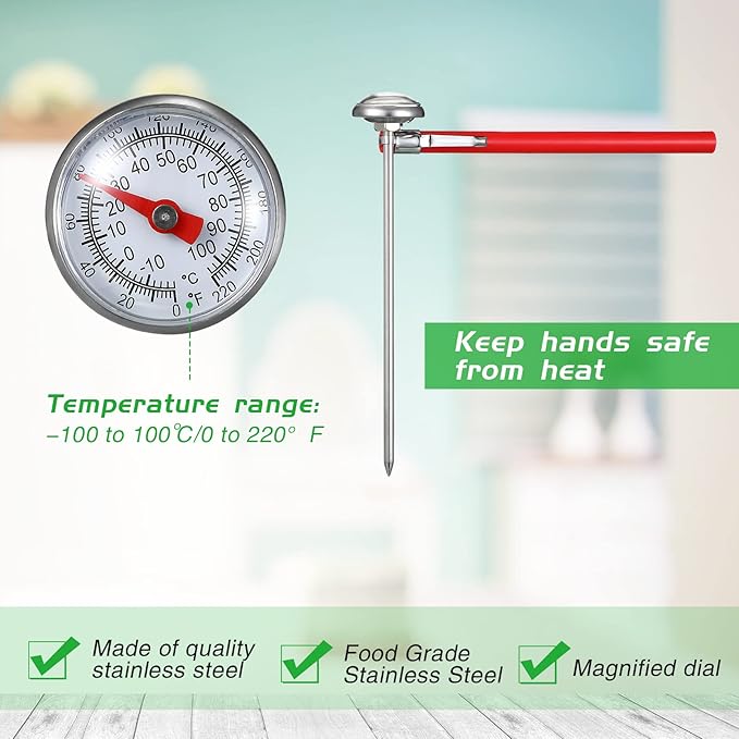 Xuhal 24 Pcs Stainless Steel Kitchen Thermometer - Image 3