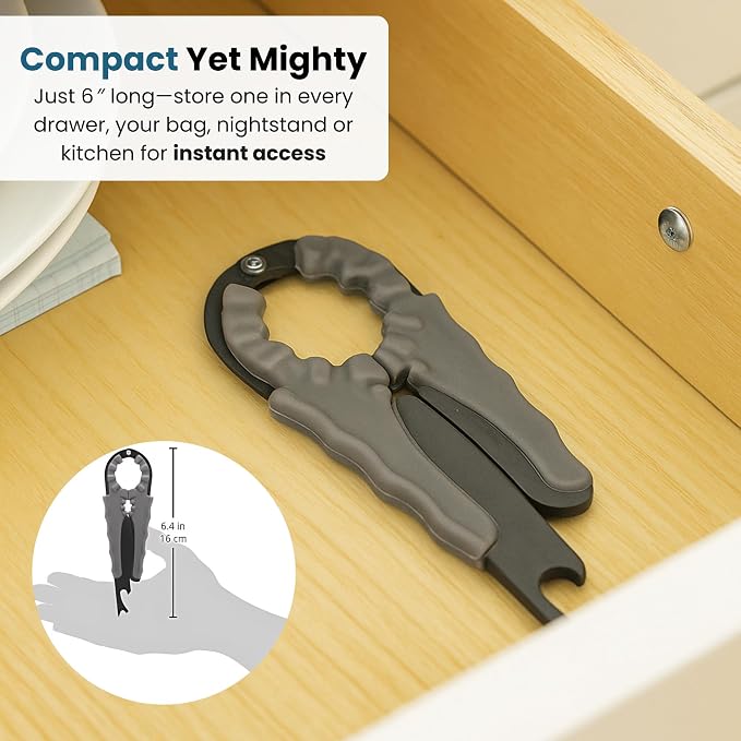 Jokari 3-Pack Multi Bottle Opener – Jar Lid Opener, Can Tab Lifter, Twist Cap - Image 3