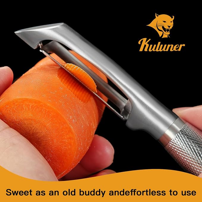 KULUNER I-Type Vegetable Peeler, 304 Stainless Steel Blade, Ultra Sharp Potato - Image 2