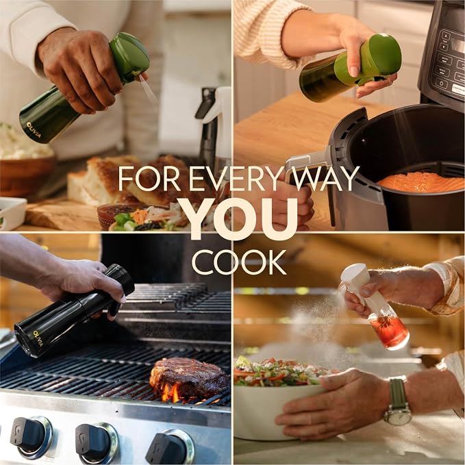 OLIVIA Oil Sprayer for Cooking, 200ml Glass Olive Oil Sprayer, Continuous - Image 6