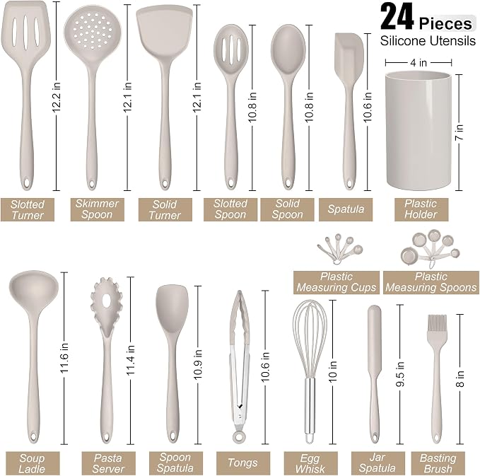 E-far Silicone Cooking Utensils Set, Silicone Kitchen Tools - Image 2