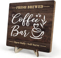 Coffee Bar Sign Plaque, Rustic Wooden Tabletop Plaque by DMADNF