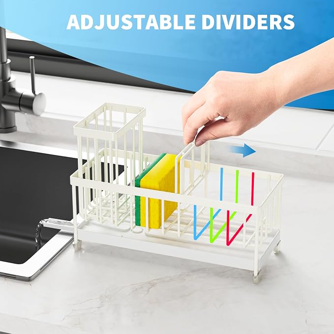 Cisily Sponge Holder for Kitchen Sink, Sink Caddy Organizer - Image 4