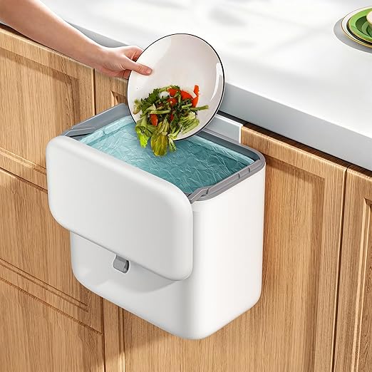 Compost Bin Kitchen for Countertop or Under Sink, 2.6 Gallon Hanging Small by Gleynest