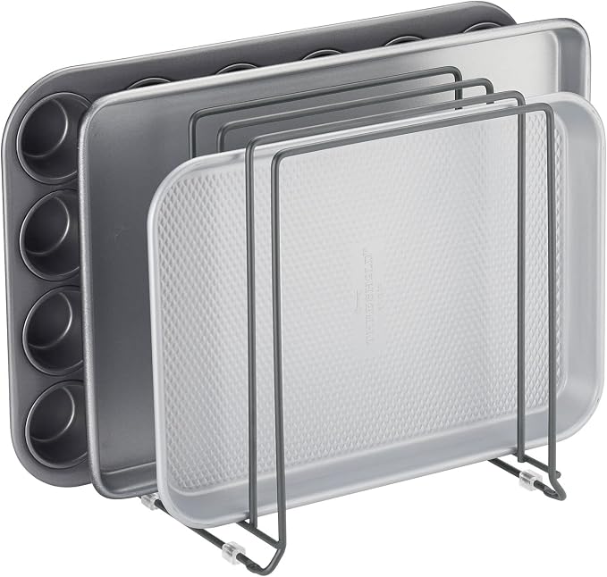 mDesign Pot Lid and Pan Rack — Metal Wire Rack by mDesign