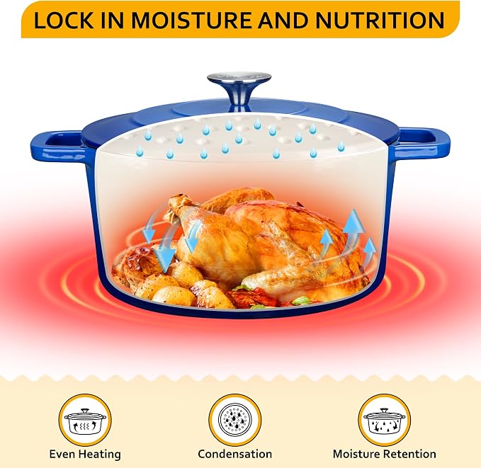 Velaze 6 QT Enameled Dutch Oven Pot - Image 3