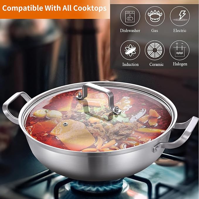 Delarlo Tri-Ply Stainless Steel 11 inch Everyday Pan - Image 5
